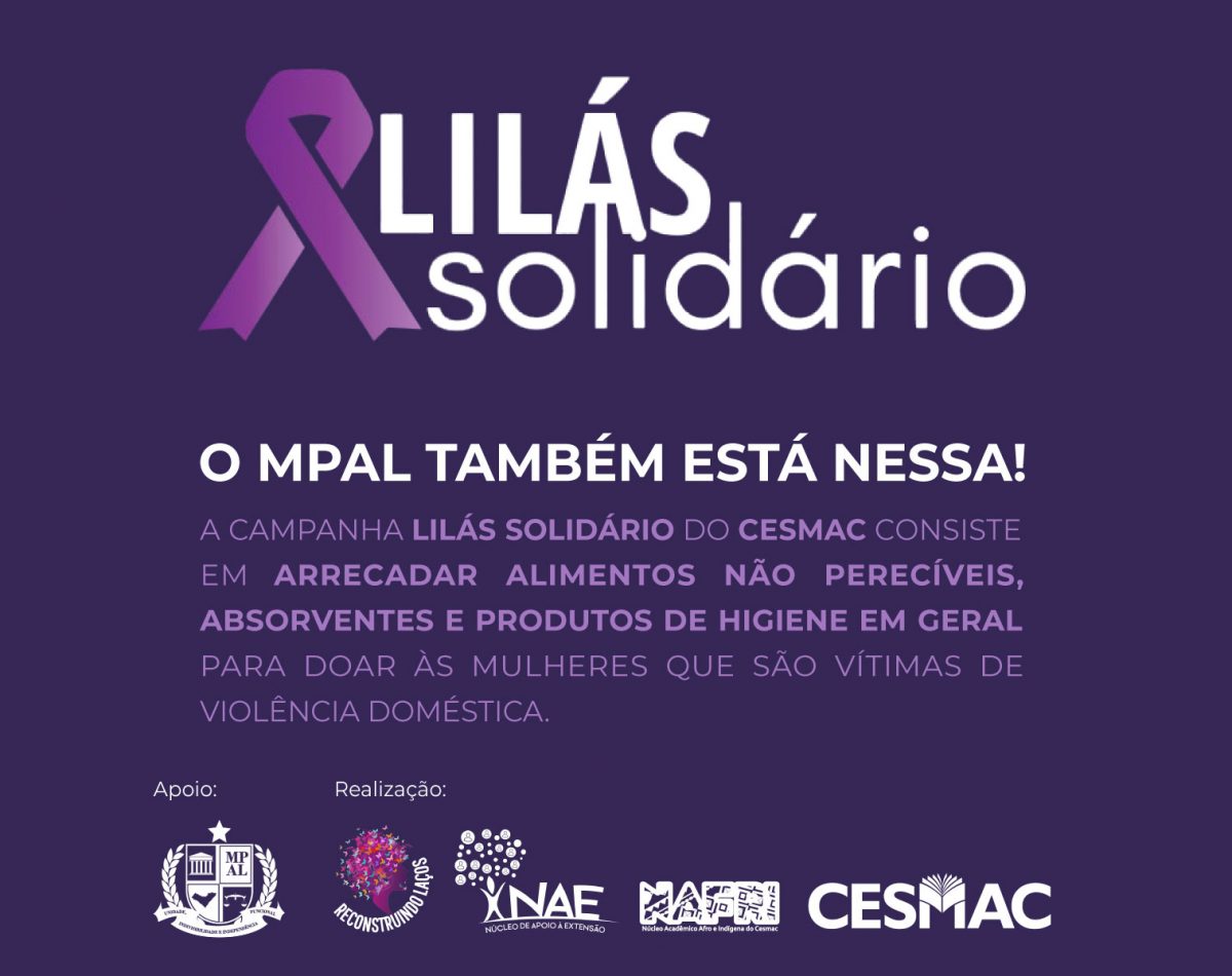 MPAL e Cesmac firmam parceria para arrecadar alimentos e material de higiene para vítimas de violência doméstica