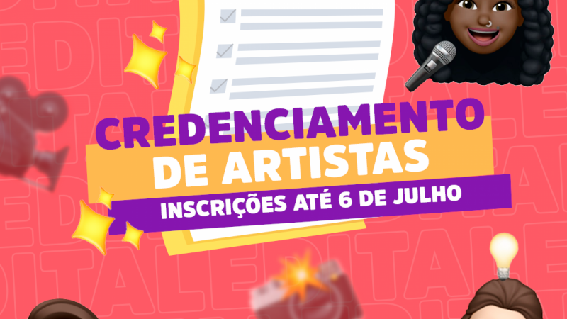 Secult abre novo prazo de inscrições para Edital de Credenciamento de Artistas