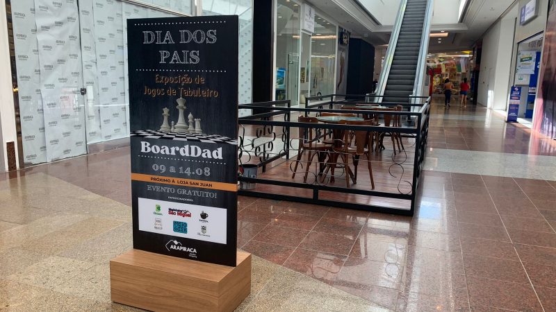 Arapiraca Garden Shopping sedia exposição de jogos de tabuleiro de 10 a 14 de agosto