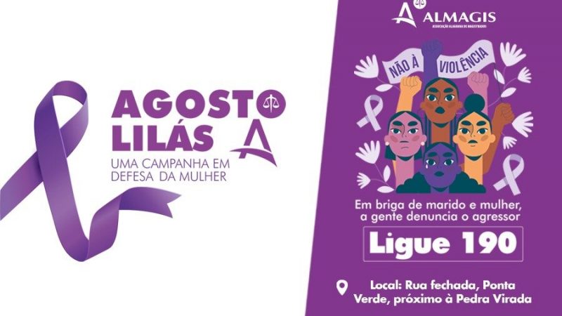 Almagis realiza ação de combate à violência doméstica na orla de Maceió